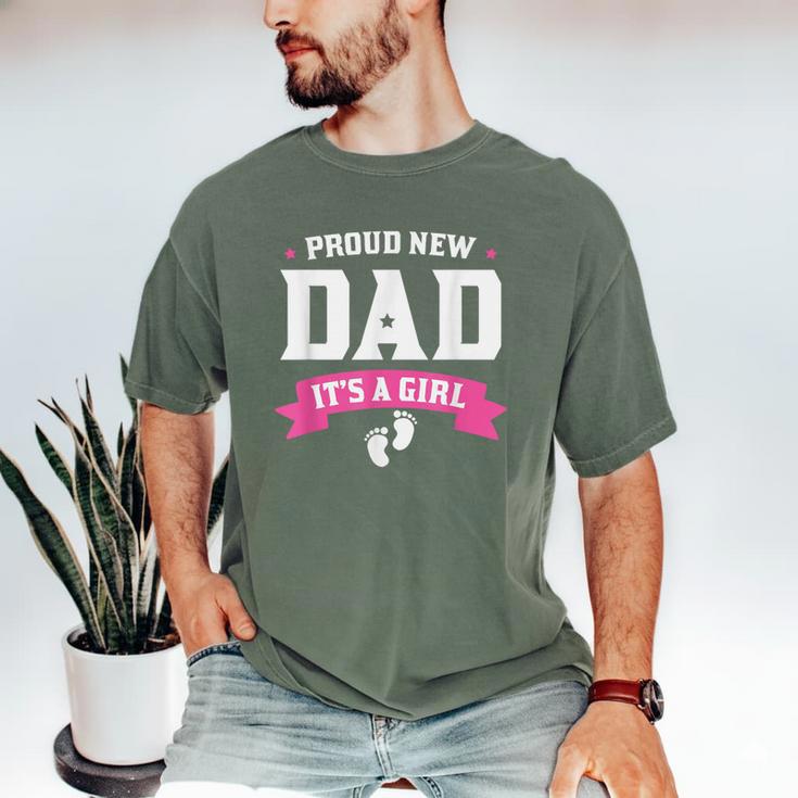 Proud New Dad Its A Girl Baby Gender Announcement Men's Comfort Colors T-Shirt