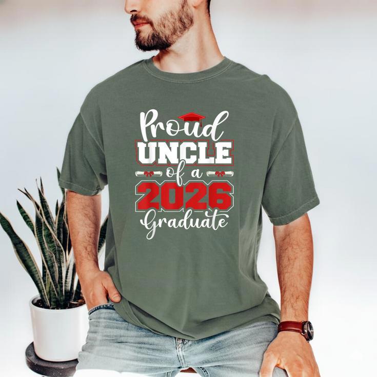 Proud Uncle Of A 2026 Graduate Senior Family Graduation Men's Comfort Colors T-Shirt