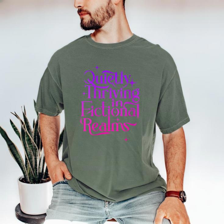 Quietly Thriving In Fictional Realms Book Lovers Men's Comfort Colors T-Shirt