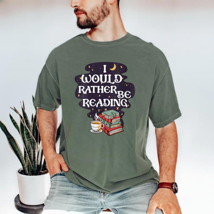 I Would Rather Be Reading Bookworm Book Lover Librarian Kids Men's Comfort Colors T-Shirt