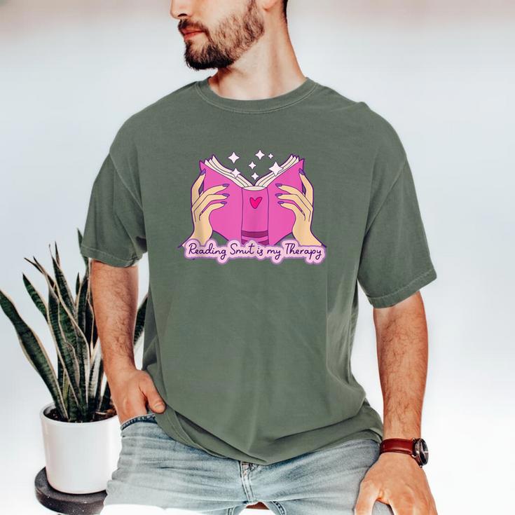 Reading Smut Is My Therapy Romance Book Reader Humor Men's Comfort Colors T-Shirt