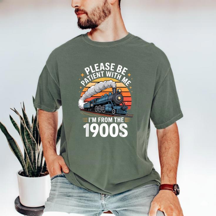 Retro Please Be Patient With Me I'm From The 1900s Train Men's Comfort Colors T-Shirt