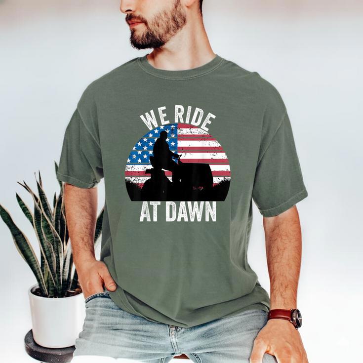 We Ride At Dawn Lawnmower Lawn Mowing Dad Vintage Men Men's Comfort Colors T-Shirt