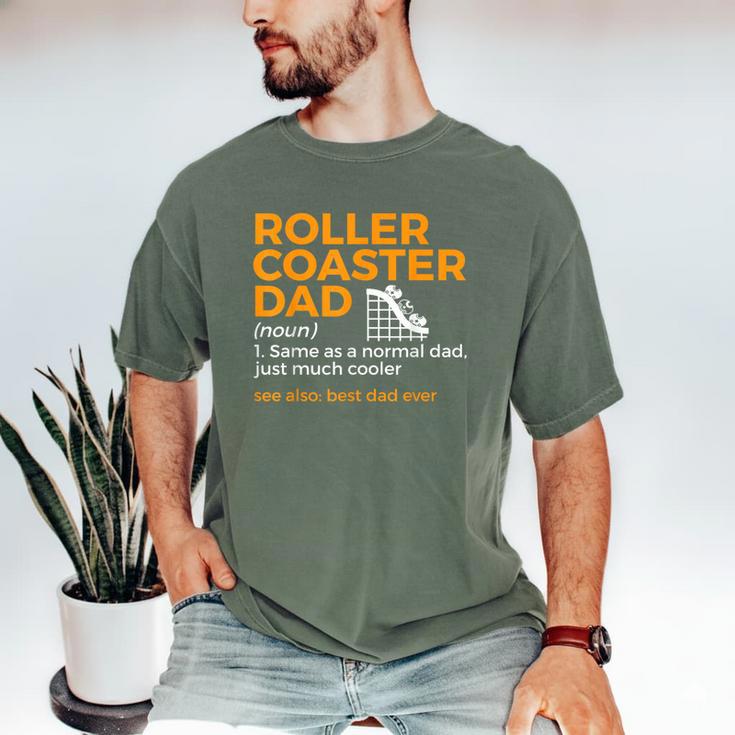 Roller Coaster Dad Definition Best Dad Ever Men's Comfort Colors T-Shirt