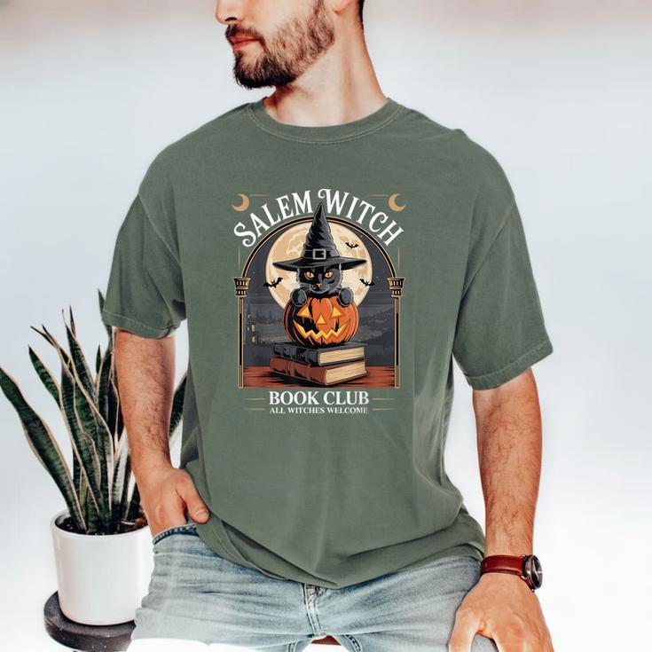 Salem Witch Book Club All Witches Welcome Halloween Reading Men's Comfort Colors T-Shirt