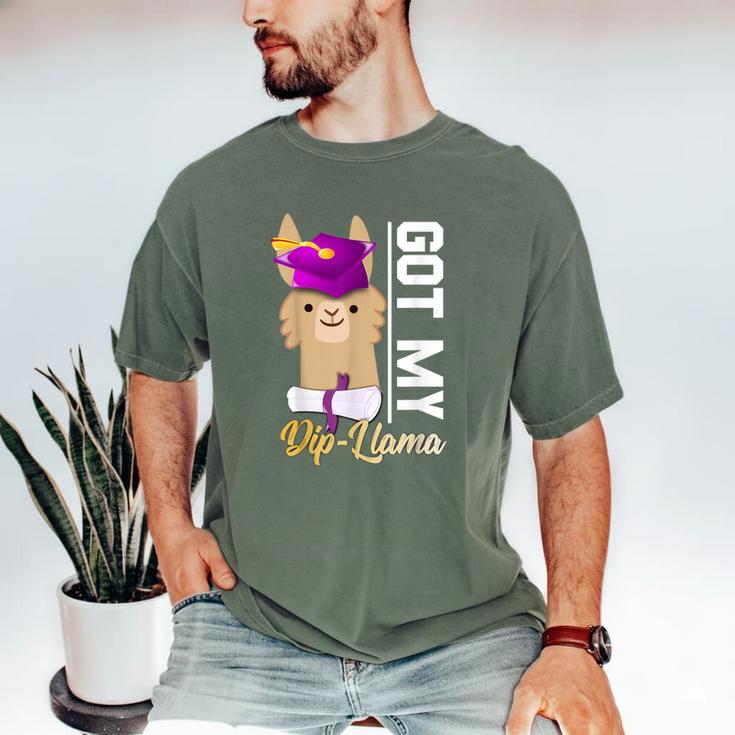 Senior Graduation TShirt 2019 Got My Diploma Llama Pun Shirt Men's Comfort Colors T-Shirt