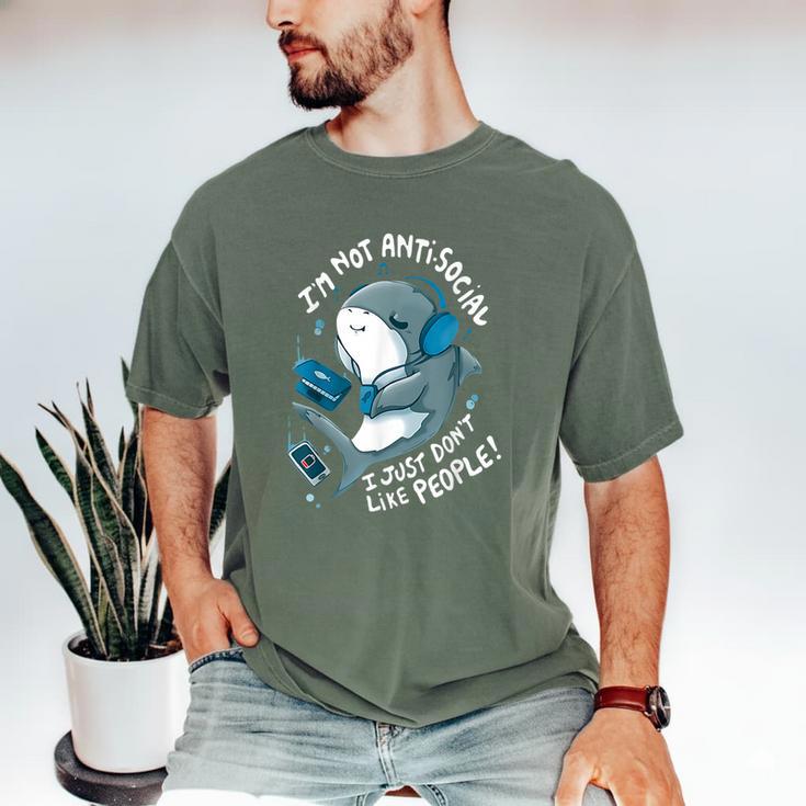 Shark Don’t Like People Antisocial Introvert Men's Comfort Colors T-Shirt