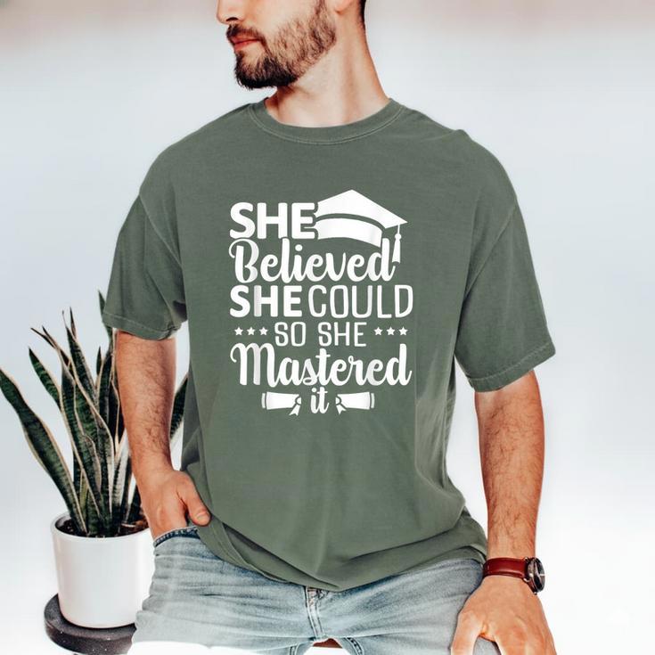 She Believed She Could So She Mastered It Graduation 2023 Men's Comfort Colors T-Shirt