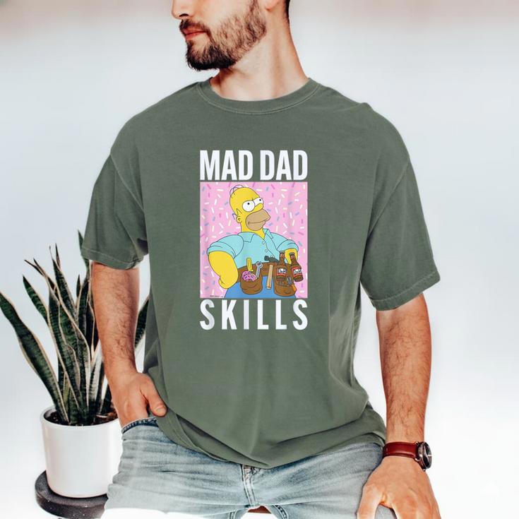 The Simpsons Father's Day Mad Dad Skills Homer Poster Men's Comfort Colors T-Shirt