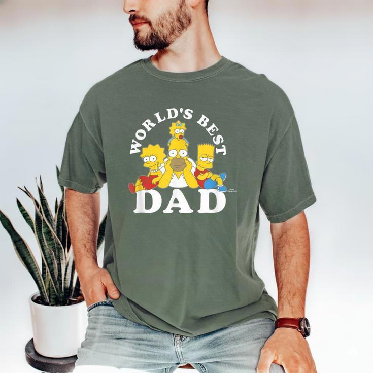 The Simpsons World's Best Dad Father's Day Group V2 Small Men's Comfort Colors T-Shirt