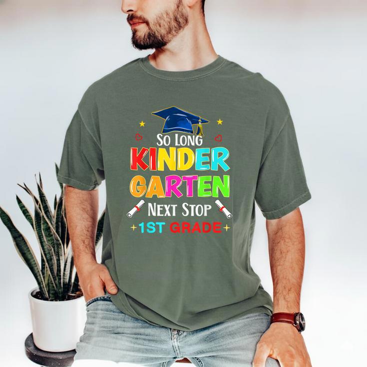So Long Kindergarten Graduation 2025 Graduate 1st Grade Men's Comfort Colors T-Shirt