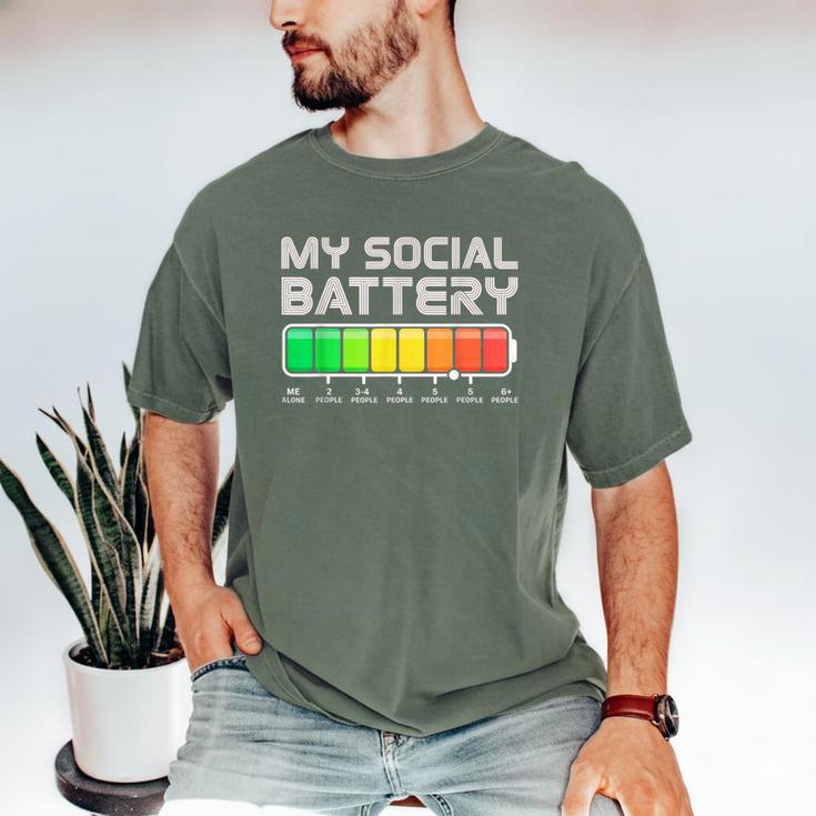 Social Battery Low Energy Antisocial Introvert Men's Comfort Colors T-Shirt