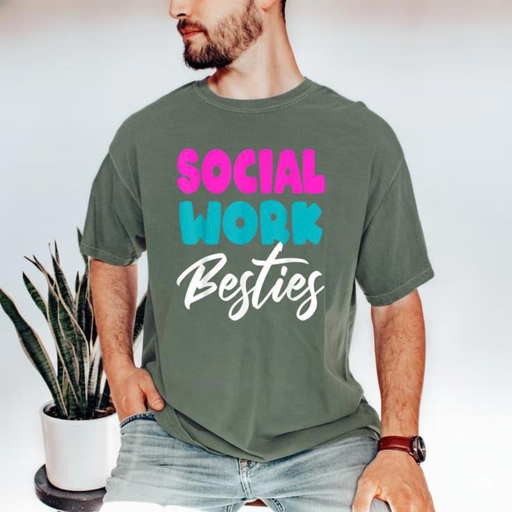 Social Worker Work Coworkers Best Friend Graduation MSW Men's Comfort Colors T-Shirt