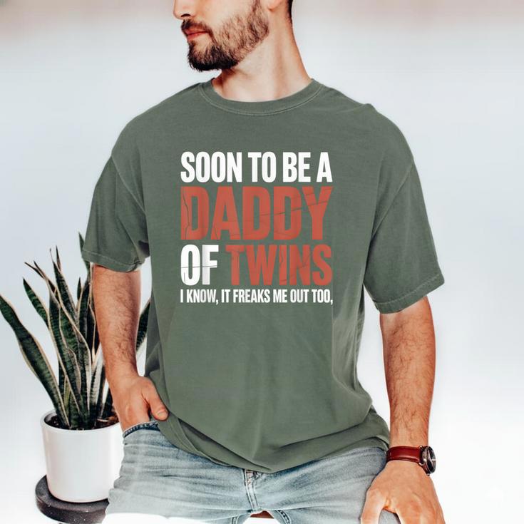 Soon To Be Dad Twins Fatherhood Pregnancy Announcement New D Men's Comfort Colors T-Shirt