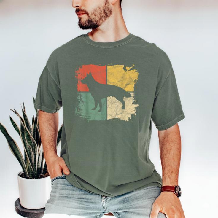 Square Retro German Shepherd Owner Dog Shepard Dad Mom Men's Comfort Colors T-Shirt