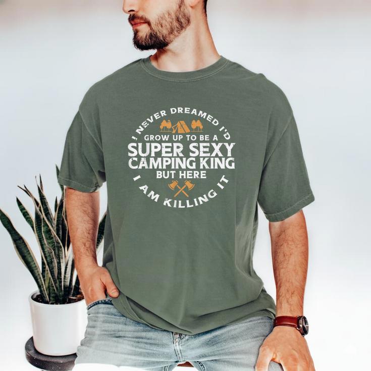 Super Camping King Camp Camper Dad Men Husband Men's Comfort Colors T-Shirt