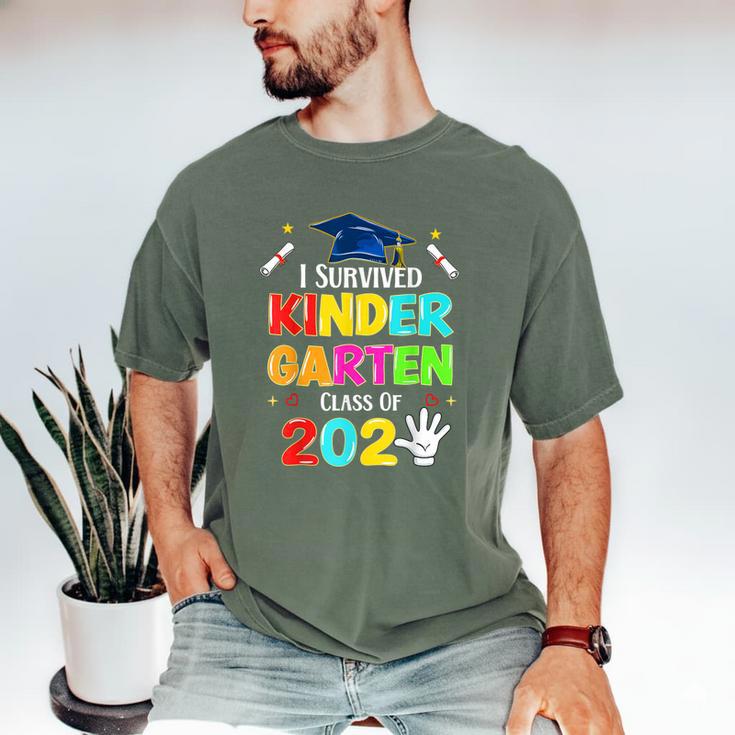 I Survived Kindergarten Graduation 2025 Graduate Boys Girls Men's Comfort Colors T-Shirt