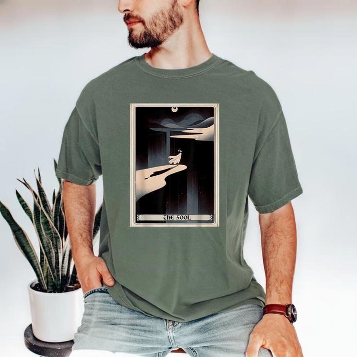Tarot Cards Guide Book Esoteric Mysticism Clothing The Fool Tarot Card -Adults & Kids Small Short Sleeve Crew Neck Classic Fit Men's Comfort Colors T-Shirt