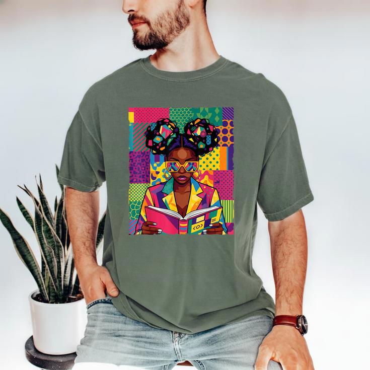 History Month Educated Black Women Girls Reading Book Men's Comfort Colors T-Shirt