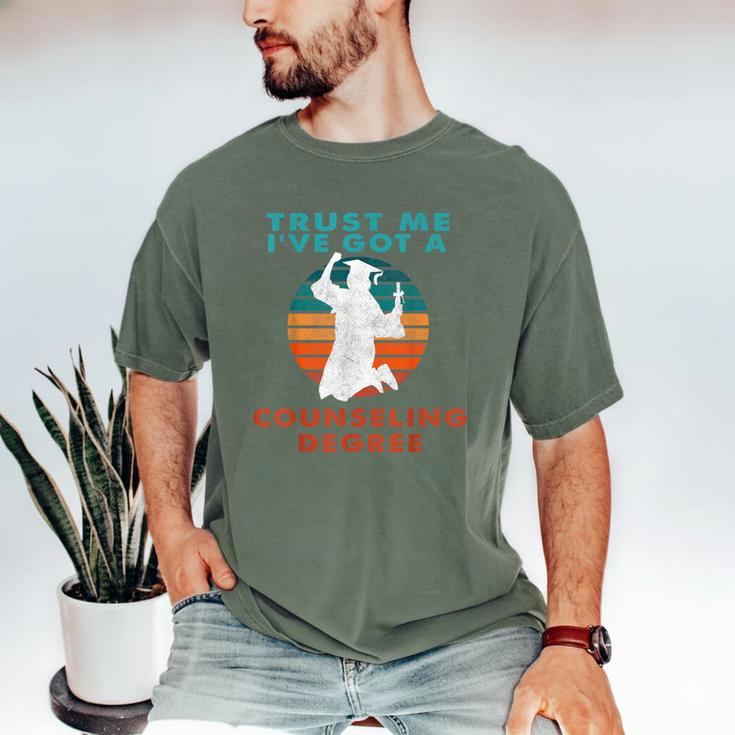 Trust Me I'Ve Got A Counseling Degree College Graduation Men's Comfort Colors T-Shirt