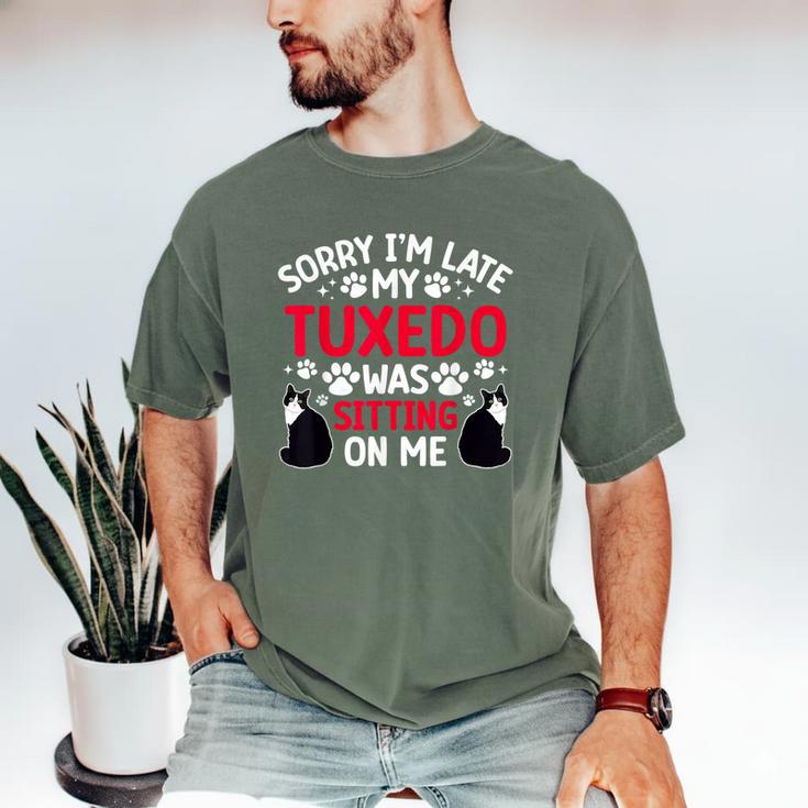 Tuxedo Cat Owner Tuxedo Cat Dad Tuxedo Cat Mom Men's Comfort Colors T-Shirt