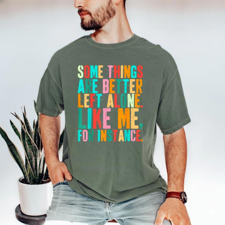 Vintage Some Things Are Better Left Alone Introverts Men's Comfort Colors T-Shirt
