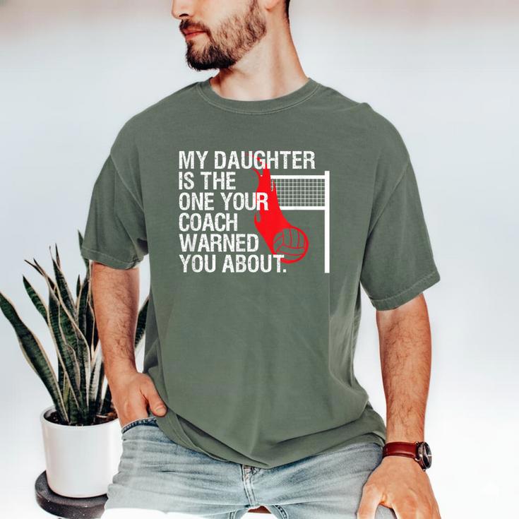 Volleyball Mom Dad Parent Shirt Daughter Player Men's Comfort Colors T-Shirt