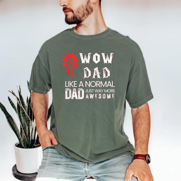 WOW Dad Like a Normal Dad Way More Awesome Tee T-Shirt Men's Comfort Colors T-Shirt