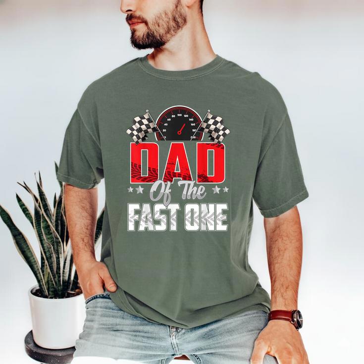 1 Year Old Racing Car Fast One Birthday 1st Family Dad Men's Comfort Colors T-Shirt