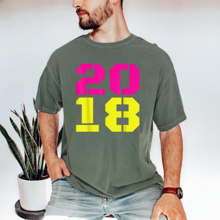 2018 Big Neon Numbers For The New Year Or Graduation Men's Comfort Colors T-Shirt