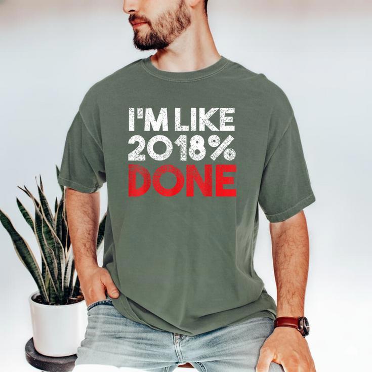 2018 Percent Done Senior Graduation Shirt Men's Comfort Colors T-Shirt