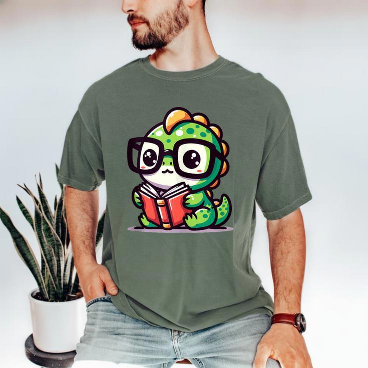 Adorable Book Lover Iguana With Reading Glasses Cute Men's Comfort Colors T-Shirt Adorable Book Lover Iguana With Reading Glasses Cute Men's Comfort Colors T-Shirt