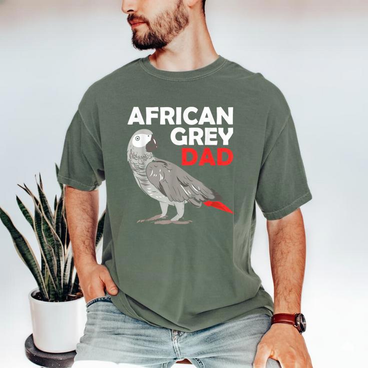 African Grey Parrot Dad Congo Bird Father Men's Comfort Colors T-Shirt