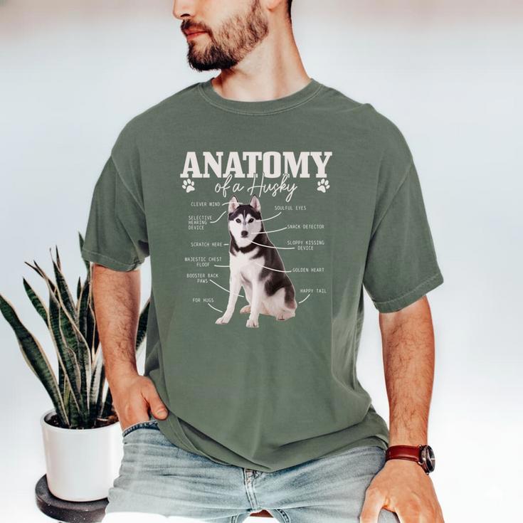 Anatomy Of A Siberian Husky Cute Dog Husky Mom Dad Men's Comfort Colors T-Shirt