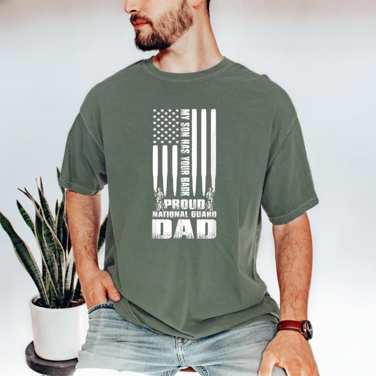 Army Dad Shirt My Son Has Your Back Proud National Guard Dad Men's Comfort Colors T-Shirt