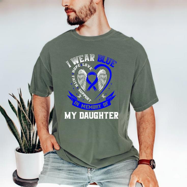 Blue In Memory Of Daughter Colon Cancer Awareness Shirts Men's Comfort Colors T-Shirt