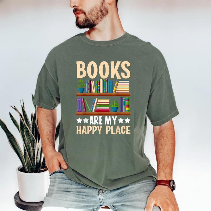Books Are My Happy Place Men's Comfort Colors T-Shirt