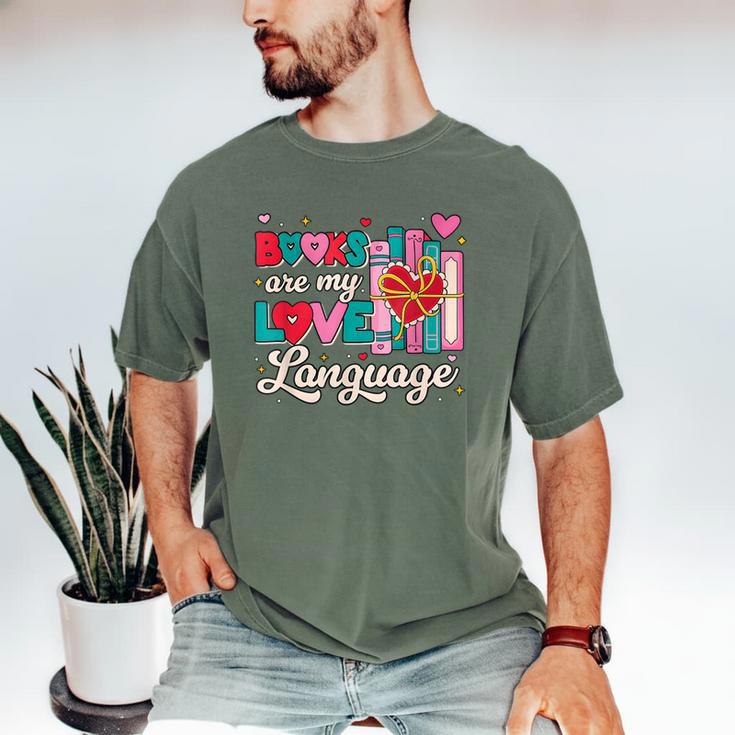 Books Are My Love Language Men's Comfort Colors T-Shirt Books Are My Love Language Men's Comfort Colors T-Shirt