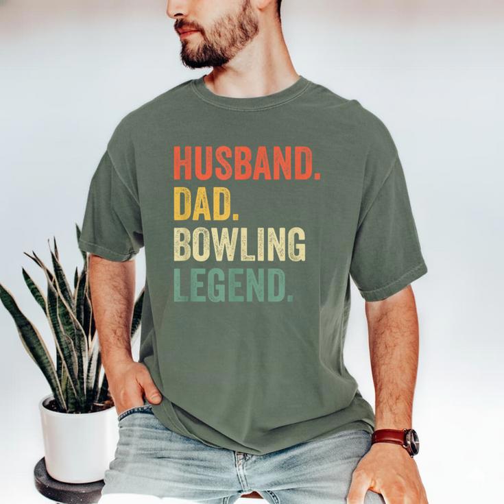 Bowler Husband Dad Bowling Legend Father's Day Men's Comfort Colors T-Shirt
