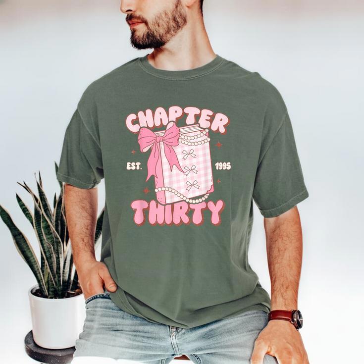Chapter Thirty Est 1995 Cute 30th Birthday Book Bow Coquette Men's Comfort Colors T-Shirt Chapter Thirty Est 1995 Cute 30th Birthday Book Bow Coquette Men's Comfort Colors T-Shirt