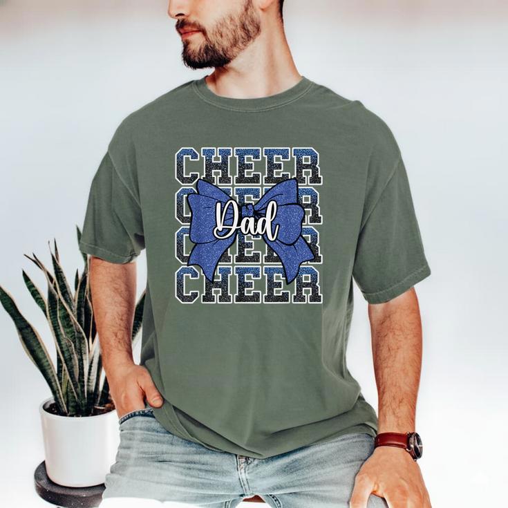 Cheer Dad Daddy Bow Sport Cheerleader Cheerleading Blue Men's Comfort Colors T-Shirt