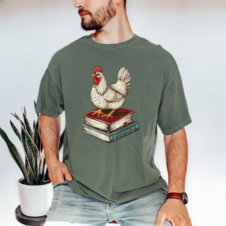 Chicken Books Back To School First Day Of School Boys Girls Men's Comfort Colors T-Shirt Chicken Books Back To School First Day Of School Boys Girls Men's Comfort Colors T-Shirt
