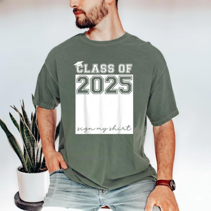 Class Of 2025 Sign My Shirt Senior 2025 Graduation Men's Comfort Colors T-Shirt