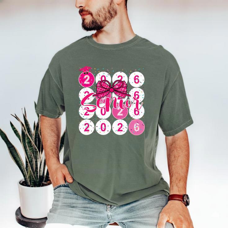 Class Of 2026 Senior Coquette Pink Bow Graduation Family Premium Tri-Blend Men's Comfort Colors T-Shirt