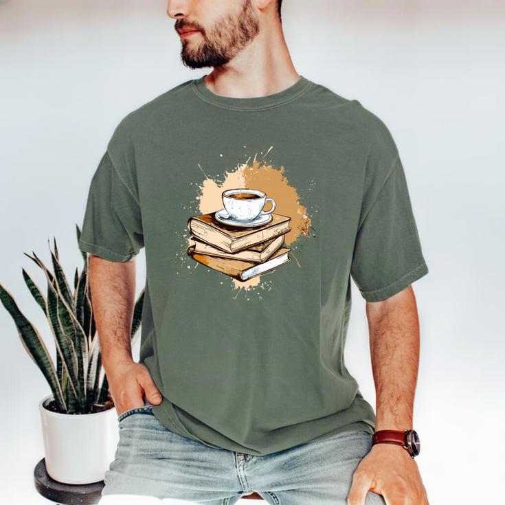 Coffee And Books Adult Books Lover Reading Men's Comfort Colors T-Shirt Coffee And Books Adult Books Lover Reading Men's Comfort Colors T-Shirt