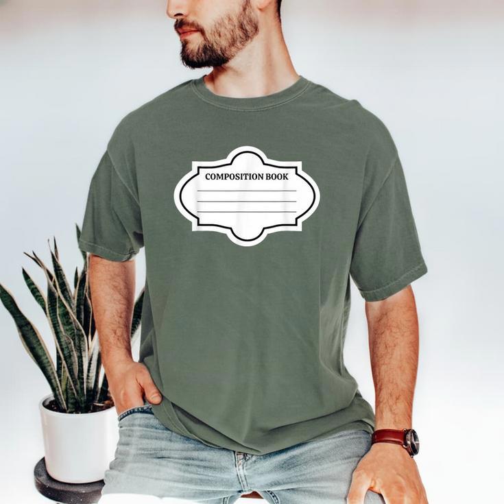 Composition Book Notebook Teacher's Halloween Group Costume Men's Comfort Colors T-Shirt