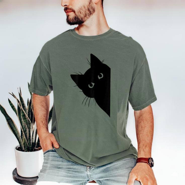 Curious Cat Peeking Sneaky Cat Cat Mom Cat Dad Men's Comfort Colors T-Shirt Curious Cat Peeking Sneaky Cat Cat Mom Cat Dad Men's Comfort Colors T-Shirt