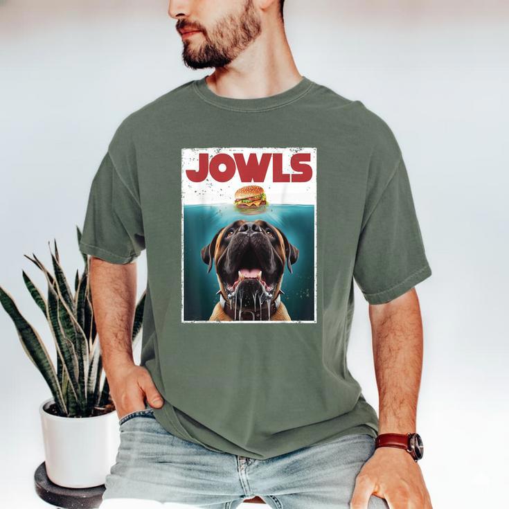 Cute English Mastiff Jowls Burger Bullmastiff Dog Mom Dad Men's Comfort Colors T-Shirt