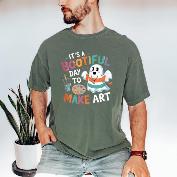 Cute Ghost Book Halloween Spooky Boo School Art Teacher Men's Comfort Colors T-Shirt Cute Ghost Book Halloween Spooky Boo School Art Teacher Men's Comfort Colors T-Shirt