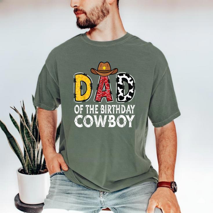 Dad 1st Birthday Cowboy Western Dad Birthday Boy Men's Comfort Colors T-Shirt
